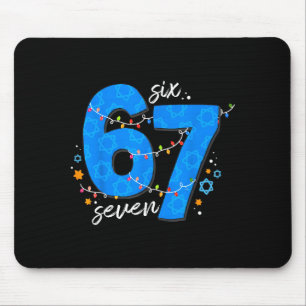 67 Hanukkah Jewish Holiday Menorah Six Seven Meme Mouse Pad