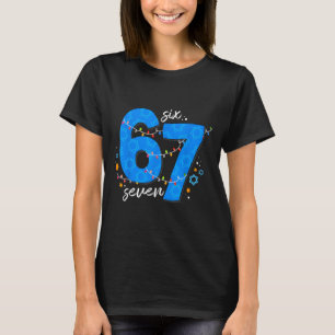 67 Hanukkah Jewish Holiday Menorah Six Seven Meme  T-Shirt