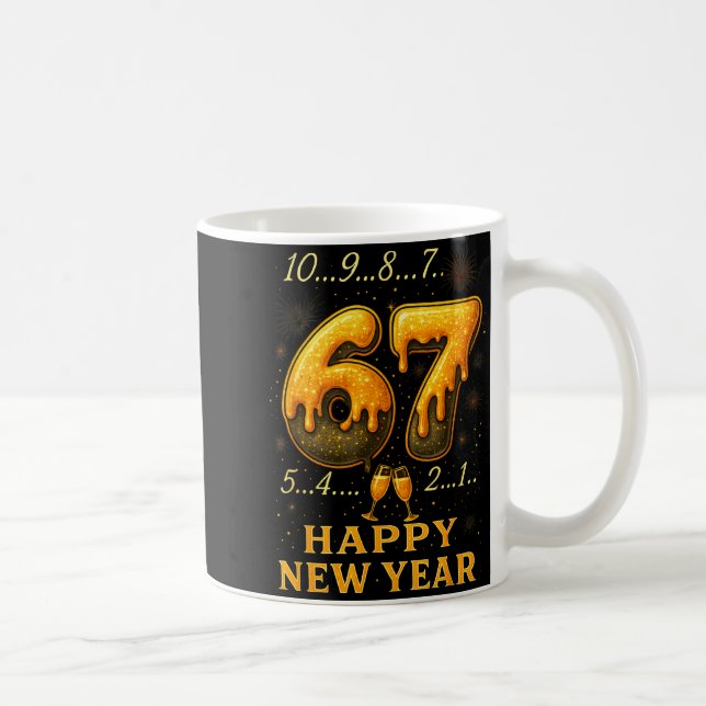 67 Happy New Year Six Seven Funny Countdown 2026 B Coffee Mug (Right)