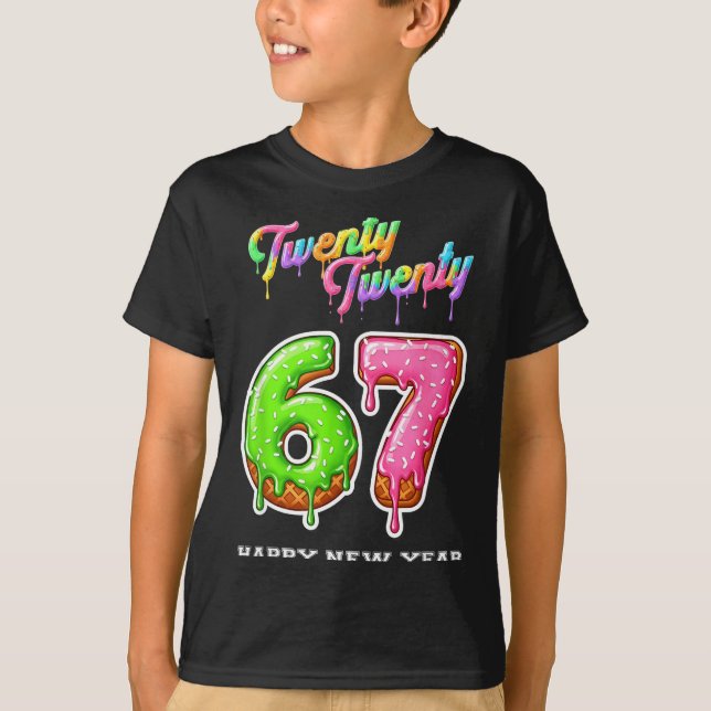 67 Happy New Year's Eve Six Seven Funny 2026 Brain T-Shirt (Front)