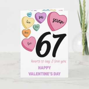 67 Hearts Valentine's Day Card