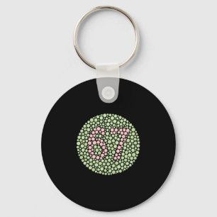 67 Hidden Meme Trending Gen Z Alpha Six Seven 6 7  Keychain