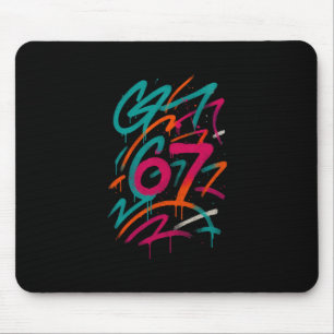67 Hidden Meme Trending Gen Z Alpha Six Seven 6 7 Mouse Pad