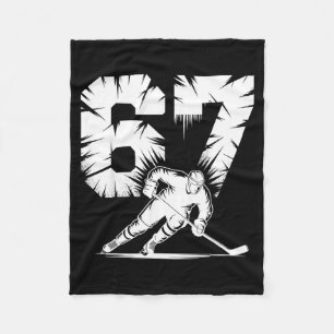67 Hockey Cool Six Seven Gen Alpha Slang Winter St Fleece Blanket