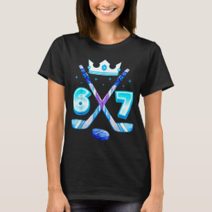 67 Hockey Drip Funny Ice Meme Number Six Seven T-Shirt