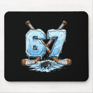 67 Hockey Drip Number Funny Meme Style Boys Graphi Mouse Pad
