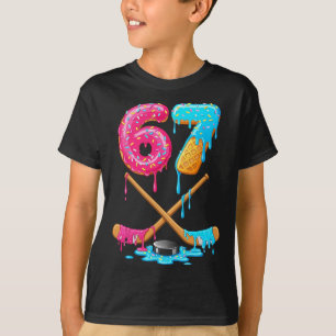 67 Hockey Drip Number Funny Six Seven 6 7 Meme Gen T-Shirt