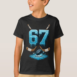 67 Hockey Drip Number Six Seven Meme  T-Shirt
