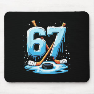 67 Hockey Ice Cream Drip Gen Alpha Slang Boys Men  Mouse Pad