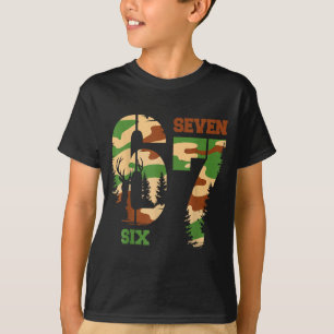 67 Hunting Camo Six Seven 6 7 Meme Camouflage 67 M T-Shirt
