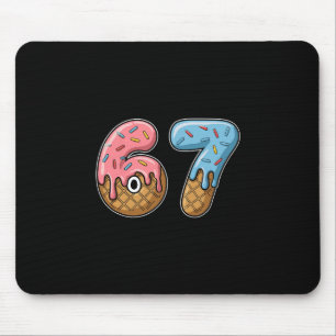 67 Ice Cream 67 Meme Funny Six Seven Gen Alpha Men Mouse Pad