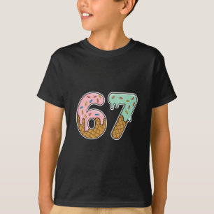 67 Ice Cream 67 Meme Funny Six Seven Gen Alpha Men T-Shirt