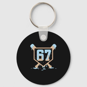 67 Ice Cream Drip Bysebyll Meme Funny Six Seven Ge Keychain