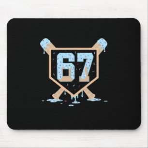 67 Ice Cream Drip Bysebyll Meme Funny Six Seven Ge Mouse Pad