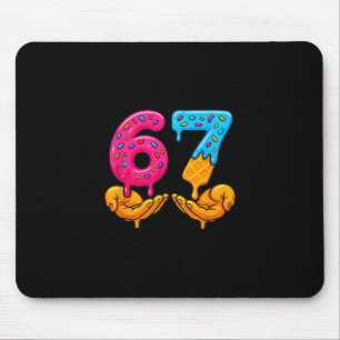 67 Ice Cream Drip Funny 6 7 Six Seven Gen Alpha Me Mouse Pad