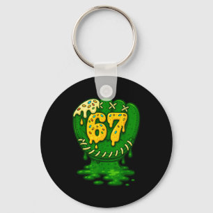 67 Ice Cream Drip Funny Six Seven Baseball Keychain