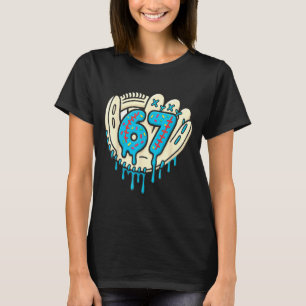 67 Ice Cream Drip Funny Six Seven Baseball  T-Shirt