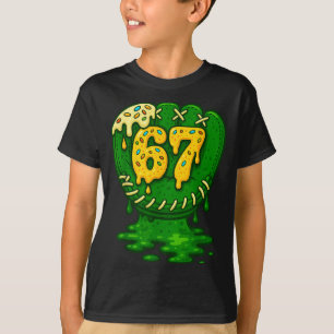 67 Ice Cream Drip Funny Six Seven Baseball  T-Shirt