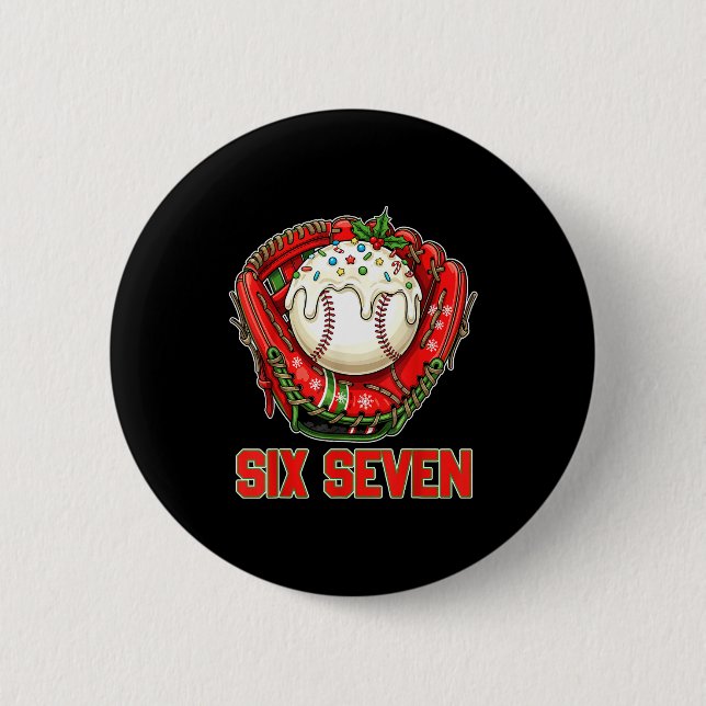 67 Ice Cream Drip Funny Six Seven Gen Alpha Christ 2 Inch Round Button (Front)