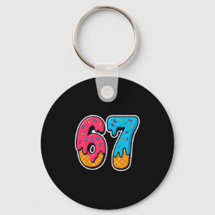 67 Ice Cream Drip Funny Six Seven Gen Alpha Meme S Keychain