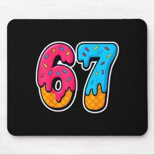 67 Ice Cream Drip Funny Six Seven Gen Alpha Meme S Mouse Pad