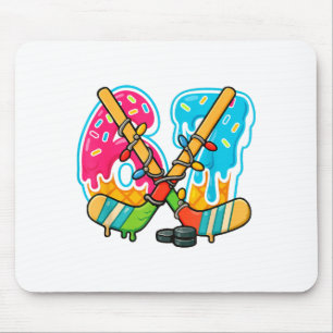 67 Ice Cream Drip Hockey Christmas Light  Mouse Pad