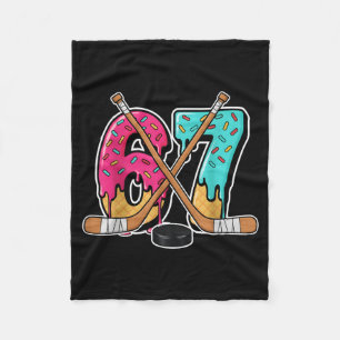 67 Ice Cream Drip Hockey Gen Alpha Slang Six Seven Fleece Blanket