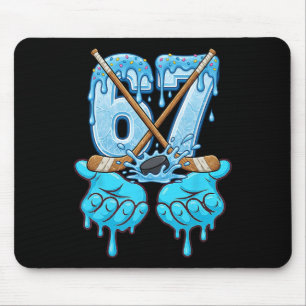67 Ice Cream Drip Hockey Gen Alpha Slang Six Seven Mouse Pad