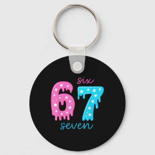 67 Ice Cream Drip Meme 6 7 Hallowee Costume Couple Keychain