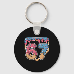 67 Ice Cream Drip Meme Baseball  Keychain