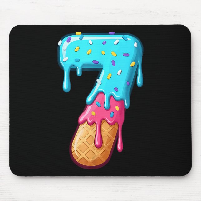 67 Ice Cream Drip Meme Funny 6 7 Halloween Costume Mouse Pad (Front)