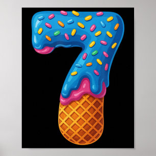 67 Ice Cream Drip Meme Funny Six Seven Gen-alpha C Poster