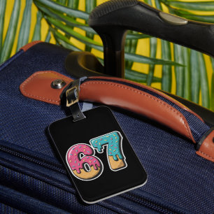 67 Ice Cream Drip Meme Funny Six Seven Gen Alpha Luggage Tag