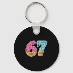 67 Ice Cream Drip Meme Funny Six Seven Gen Alpha S Keychain