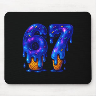67 Ice Cream Drip Meme Funny Six Seven Gen Alpha S Mouse Pad