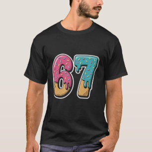 67 Ice Cream Drip Meme Funny Six Seven Gen Alpha  T-Shirt
