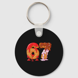 67 Ice Cream Drip Meme Funny Six Seven Valentine D Keychain