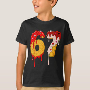 67 Ice Cream Drip Meme Funny Six Seven Valentine D T-Shirt