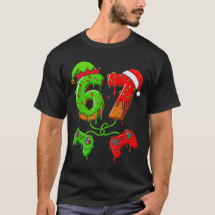 67 Ice Cream Drip Meme Gamer Six Seven Christmas B T-Shirt