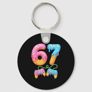 67 Ice Cream Drip Meme Gamer Six Seven Gen Alpha S Keychain