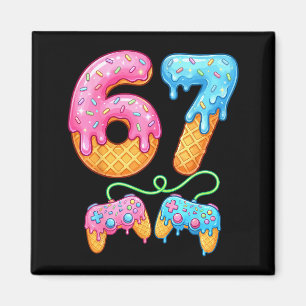 67 Ice Cream Drip Meme Gamer Six Seven Gen Alpha S Magnet