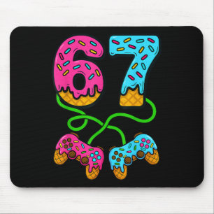 67 Ice Cream Drip Meme Gamer Six Seven Gen Alpha S Mouse Pad