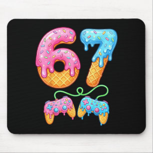 67 Ice Cream Drip Meme Gamer Six Seven Gen Alpha S Mouse Pad
