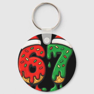 67 Ice Cream Drip Meme Six Seven Christmas Men Wom Keychain