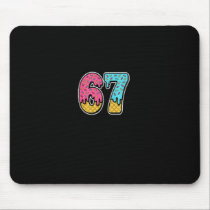 67 Ice Cream Drip Meme Six Seven Funny Gen Alpha D Mouse Pad