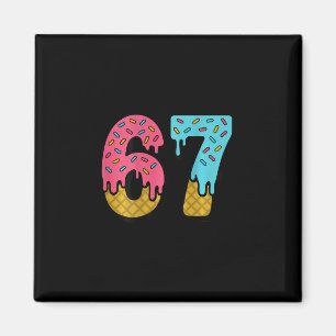 67 Ice Cream Drip Meme Six Seven Game Day (on Ck)  Magnet