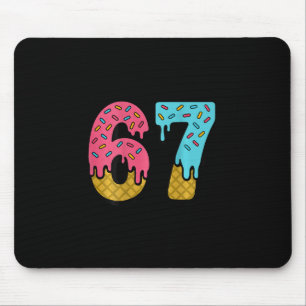 67 Ice Cream Drip Meme Six Seven Game Day (on Ck)  Mouse Pad