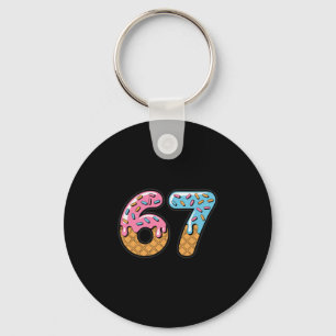 67 Ice Cream Drip Meme Six Seven Gen Alpha Slang 2 Keychain