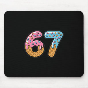 67 Ice Cream Drip Meme Six Seven Gen Alpha Slang 2 Mouse Pad
