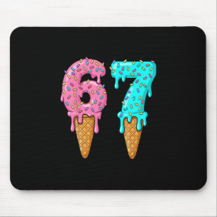 67 Ice Cream Drip Meme Six Seven Gen Alpha Slang Mouse Pad